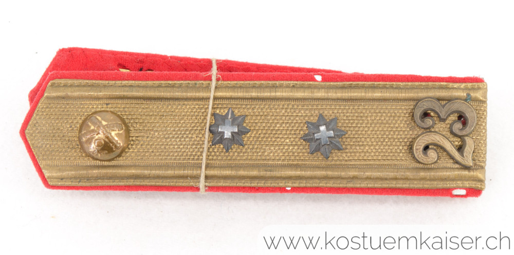 Aargau Achselklappen Artillerie Oberleutnant Ord. 1898 #1986