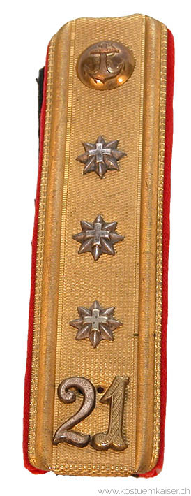 Achselklappe Kriegsbrückenabteilung Hauptmann 1898 #453