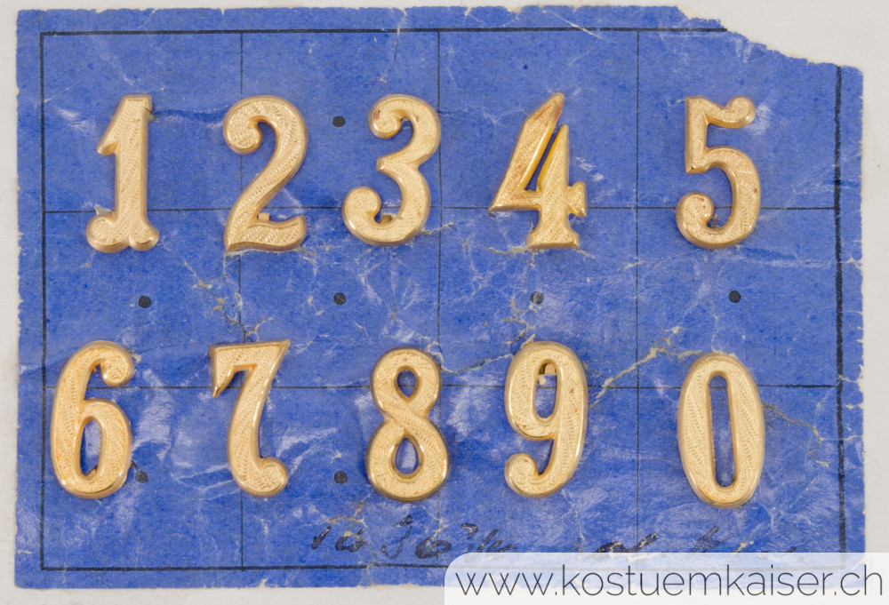 Nummern für Achselklappen der Offiziere Ord. 1898 #2008