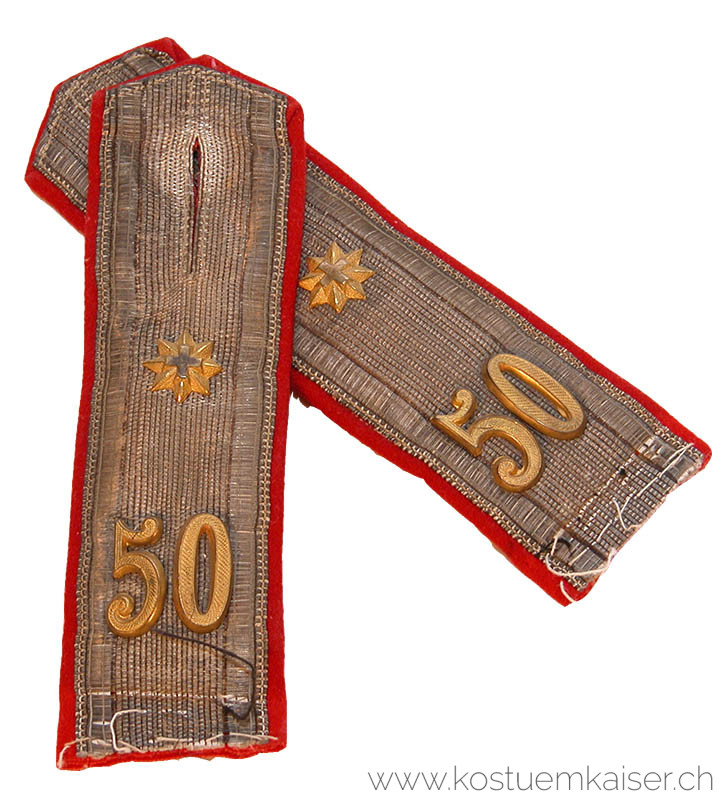 Solothurn Achselklappen Infanterie Leutnant 1898 #459